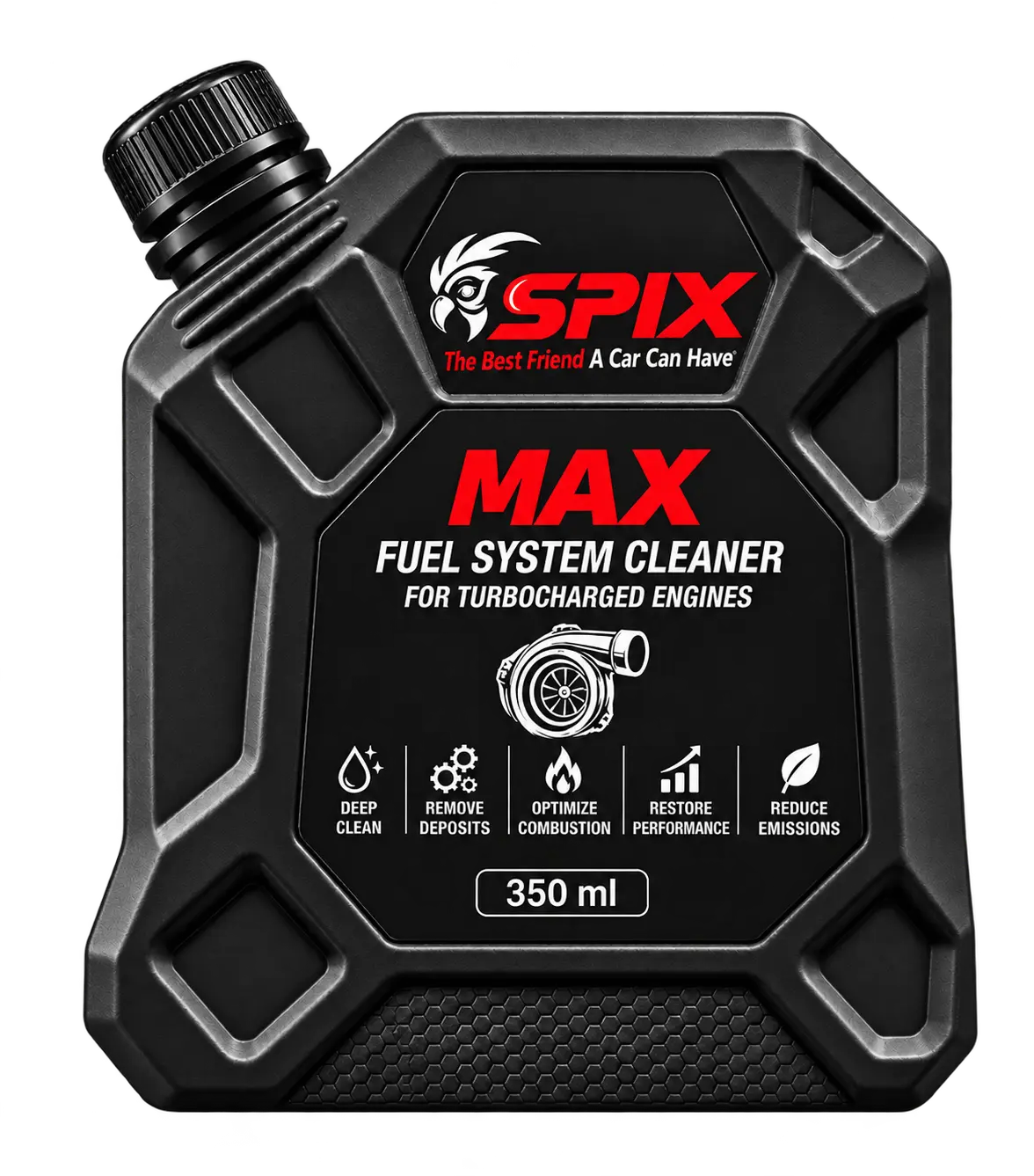 SPIX MAX، اکتان بوستر و مکمل بنزین برای موتورهای توربوشارژ – بطری مشکی